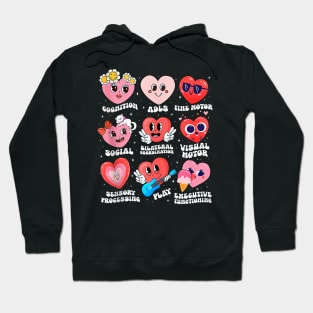 Occupational Therapy Therapist OTA OT Valentines Day Hearts Hoodie